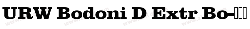 URW Bodoni D Extr Bo字体转换